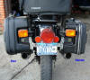 This photo shows the difference in the Starlet (right) and Star (left) Krauser saddlebags.