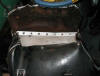 A well used left leather bag.